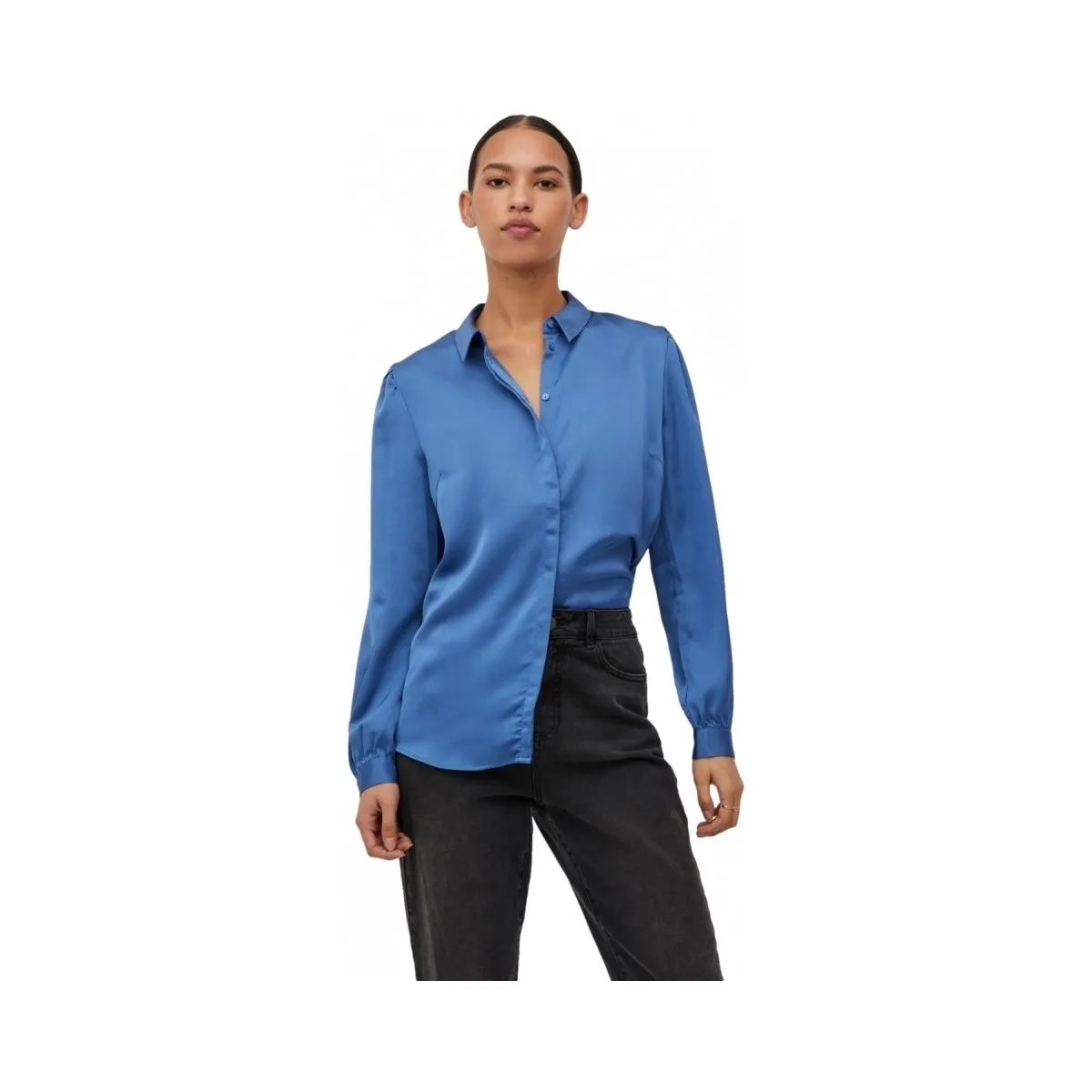 Camisa Ellette Satin L/S - Federal Blue