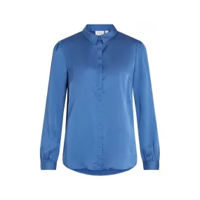 Camisa Ellette Satin L/S - Federal Blue