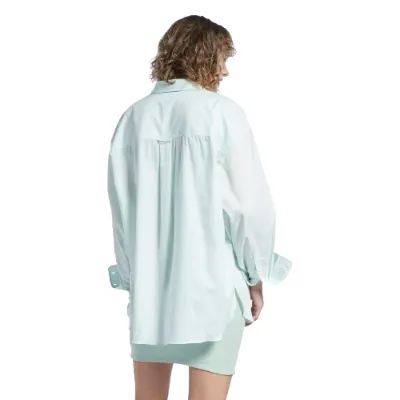 CAMISA TABLEADA REEBOK WOMENS TAILORING AQUA