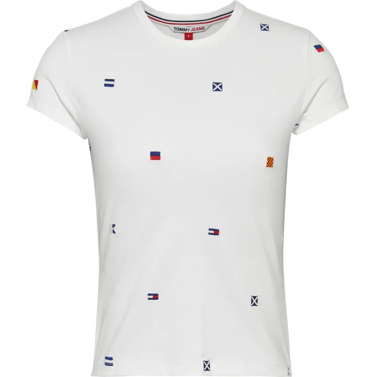 CAMISETA CON LOGOS BORDADOS MUJER TOMMY JEANS ARCHIVE