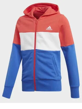 chaqueta adidas yg sport id naranja/azul niña