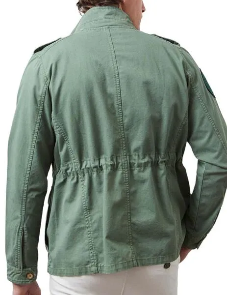 Chaqueta Altona Dock verde militar con parches