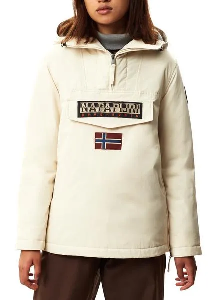 chaqueta napapijri rainforest winter beige mujer