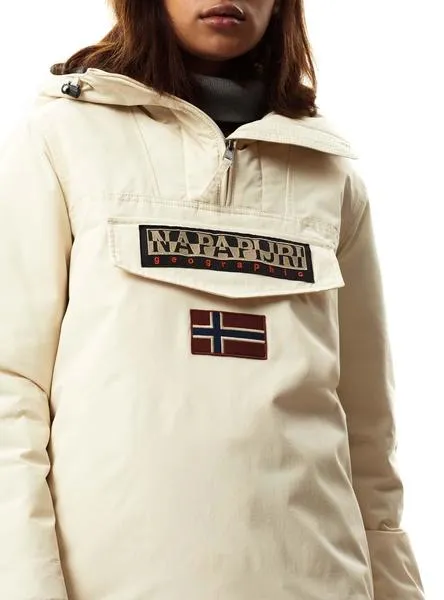 chaqueta napapijri rainforest winter beige mujer