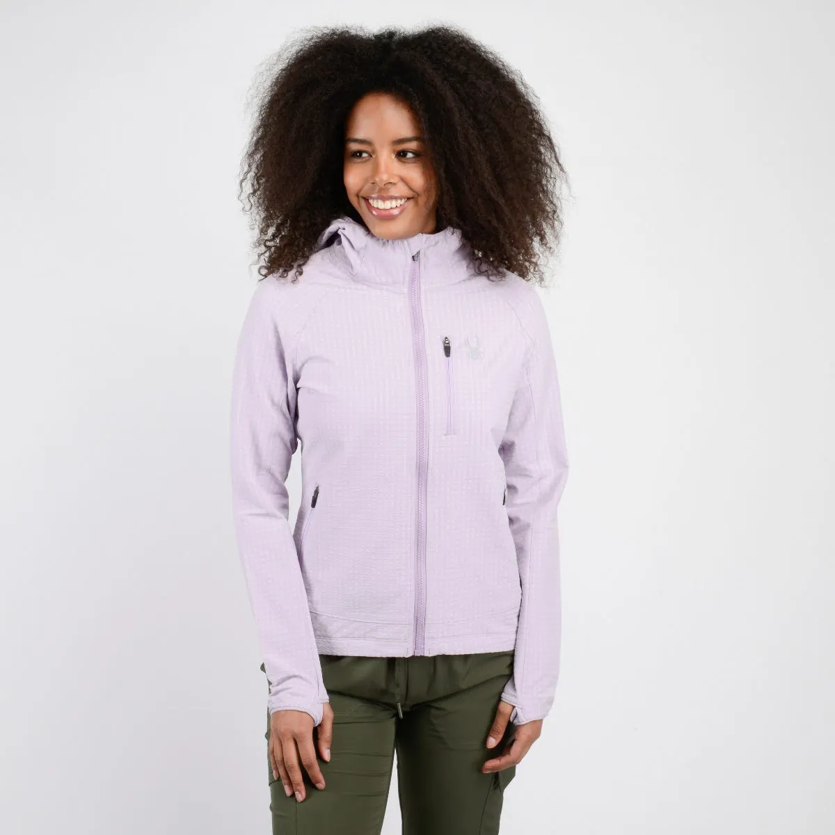 Chaqueta Outdoor Mujer Spyder Liviana Hoodie Lila