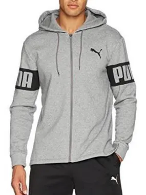 chaqueta puma rebel fz hoody gris