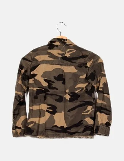 Lefties Sobrecamisa verde estampado militar