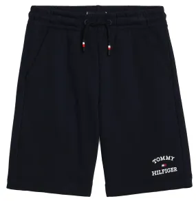 PANTALÓN CORTO CON CORDÓN Y LOGO BORDADO NIÑO TOMMY HILFIGER