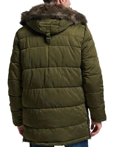 Parka Superdry Chinook verde militar para hombre