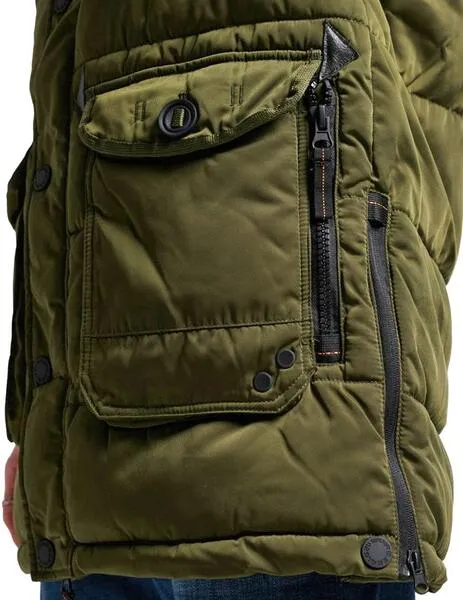 Parka Superdry Chinook verde militar para hombre