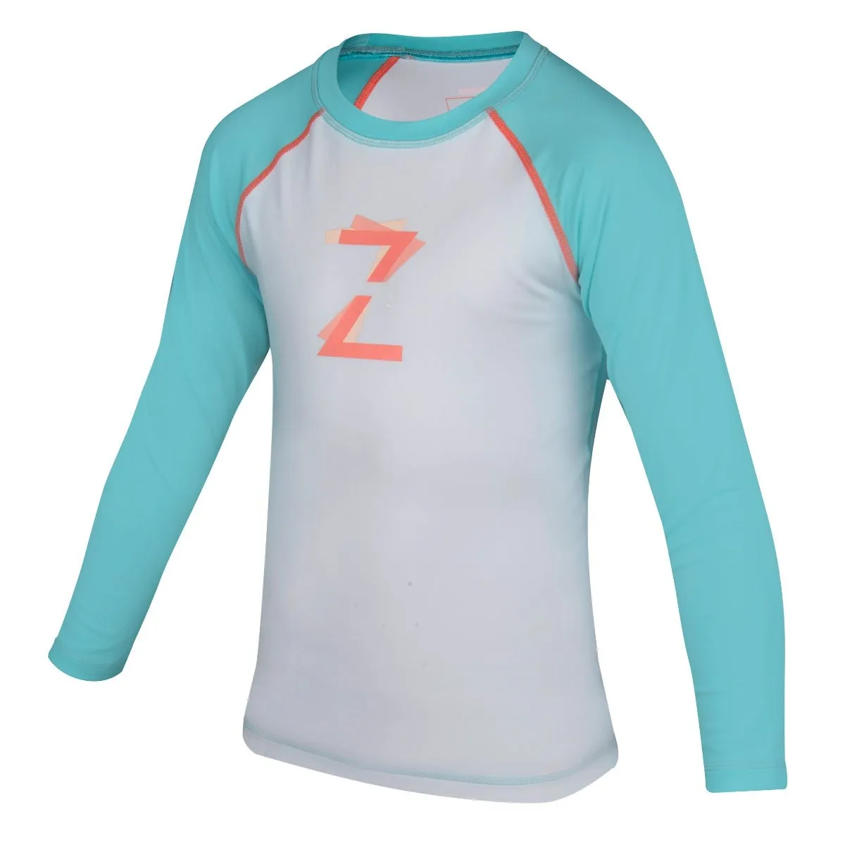 Polera Natación Niña ZVibes UV Manga Larga Blanca