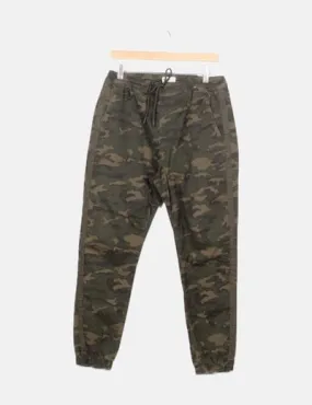 Pull&Bear Pantalón verde militar