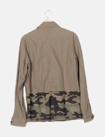 Pull&Bear Sobrecamisa verde militar