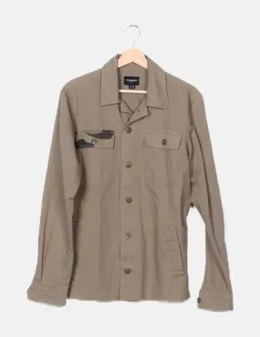 Pull&Bear Sobrecamisa verde militar