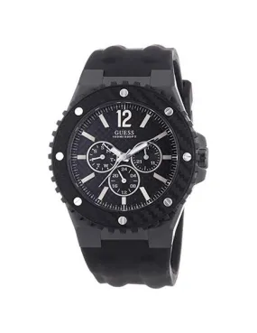 reloj guess caucho con esfera de tornillos hombre