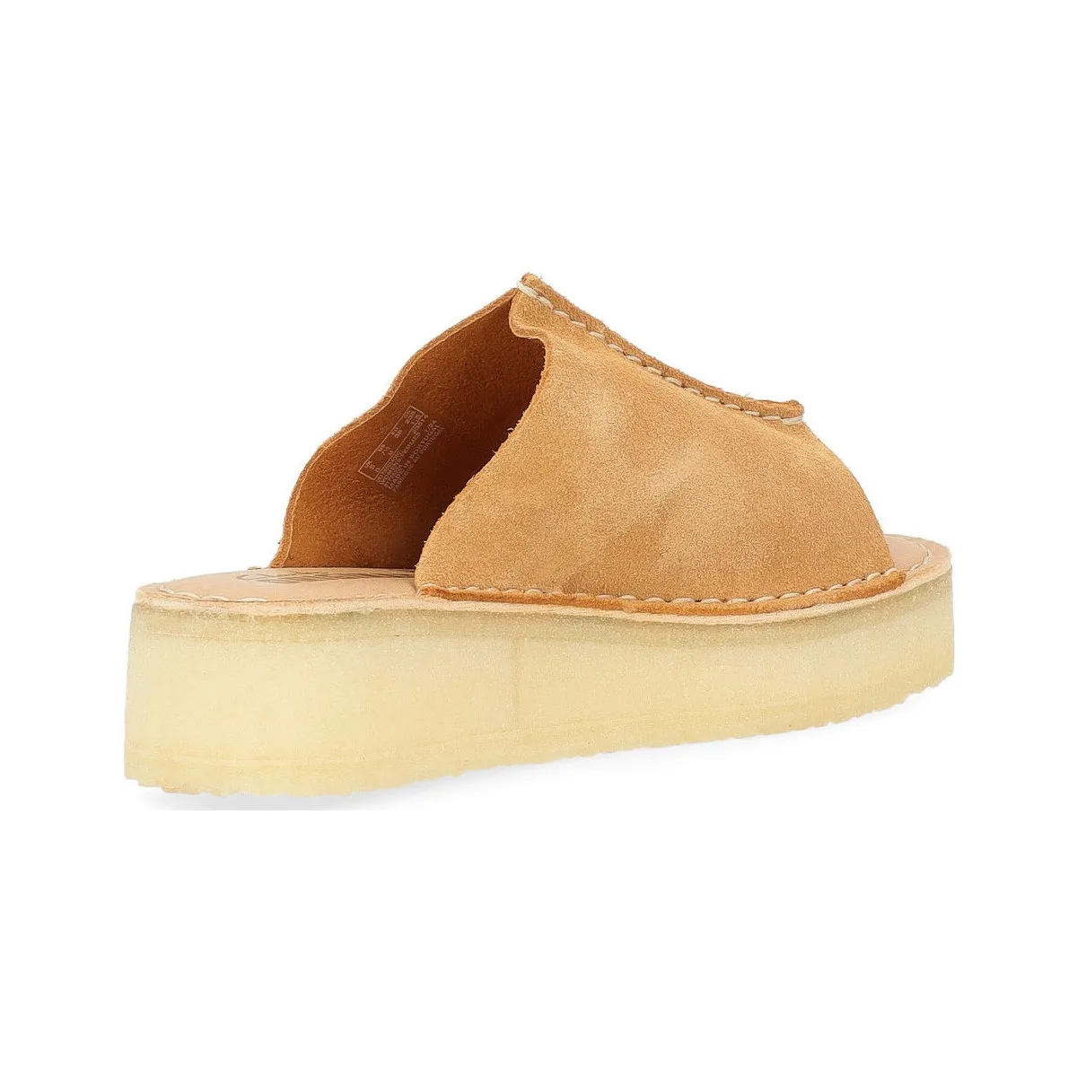 Sandalia Clarks Original Wedge Slide en ante color cuero