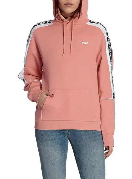 sudadera fila tavora hoody rosa para mujer