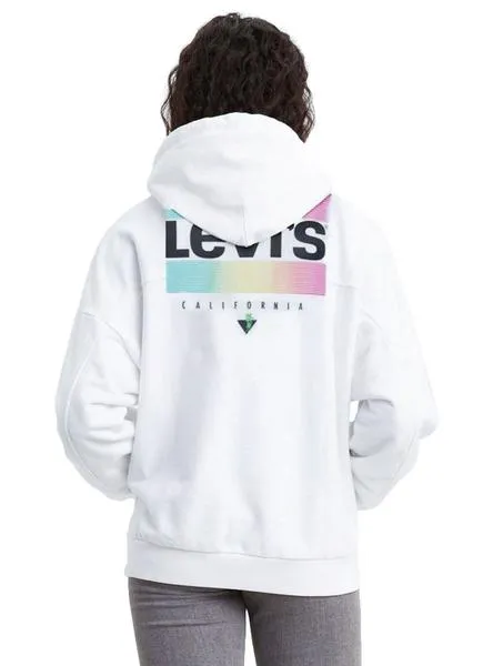 sudadera levis california logo blanco para mujer