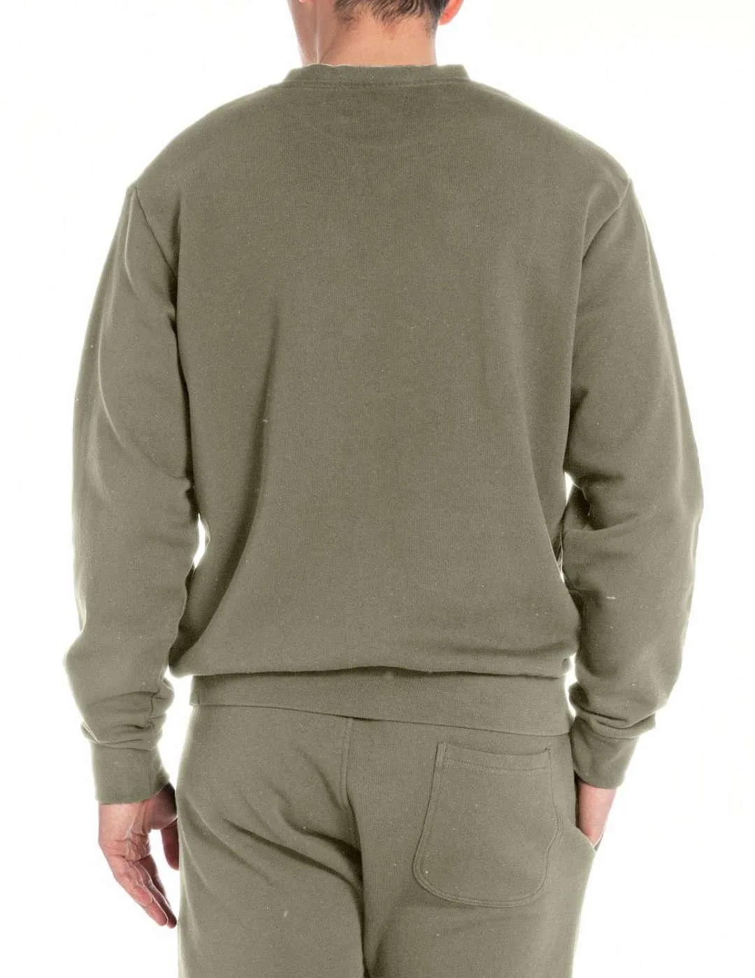 Sudadera Replay verde militar Regular sin capucha de hombre