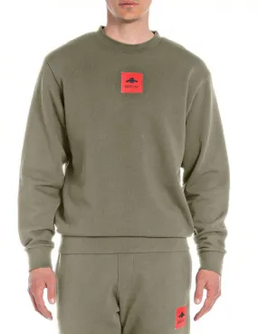 Sudadera Replay verde militar Regular sin capucha de hombre