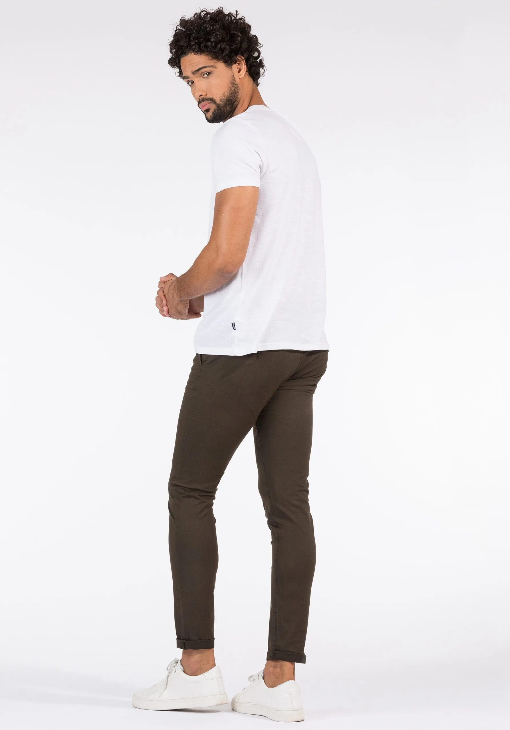 Tiffosi Denim – Pantalón chino verde militar