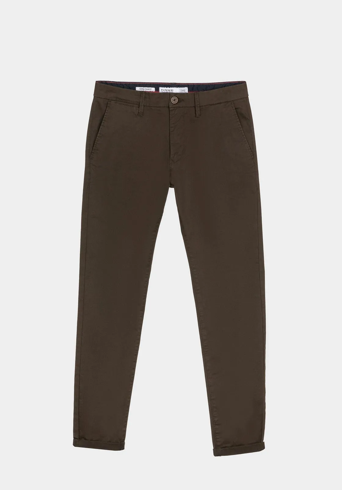 Tiffosi Denim – Pantalón chino verde militar