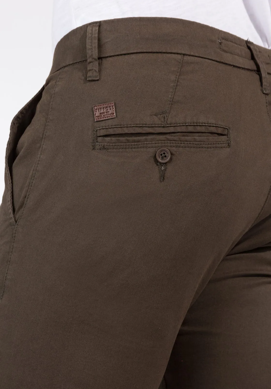 Tiffosi Denim – Pantalón chino verde militar