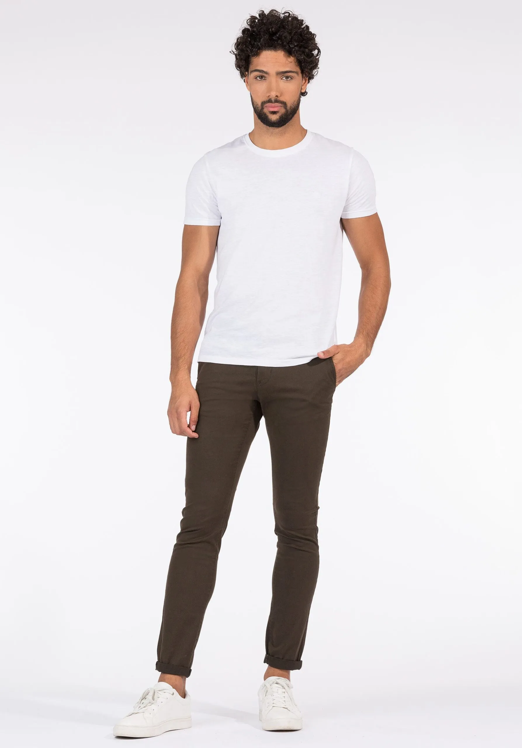 Tiffosi Denim – Pantalón chino verde militar