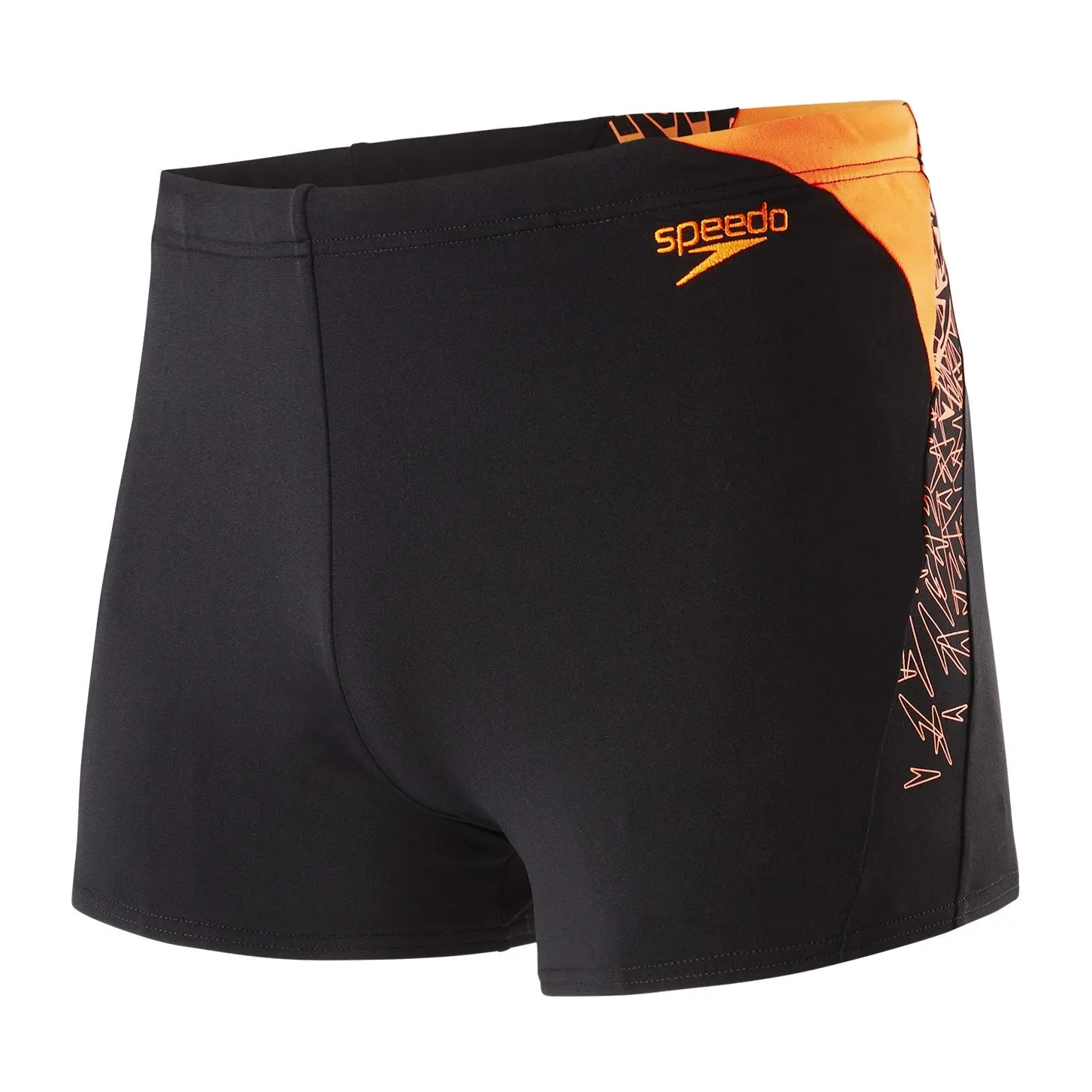 Traje de Baño Hombre Speedo Boom Splice Aquashort Negro/Naranjo 