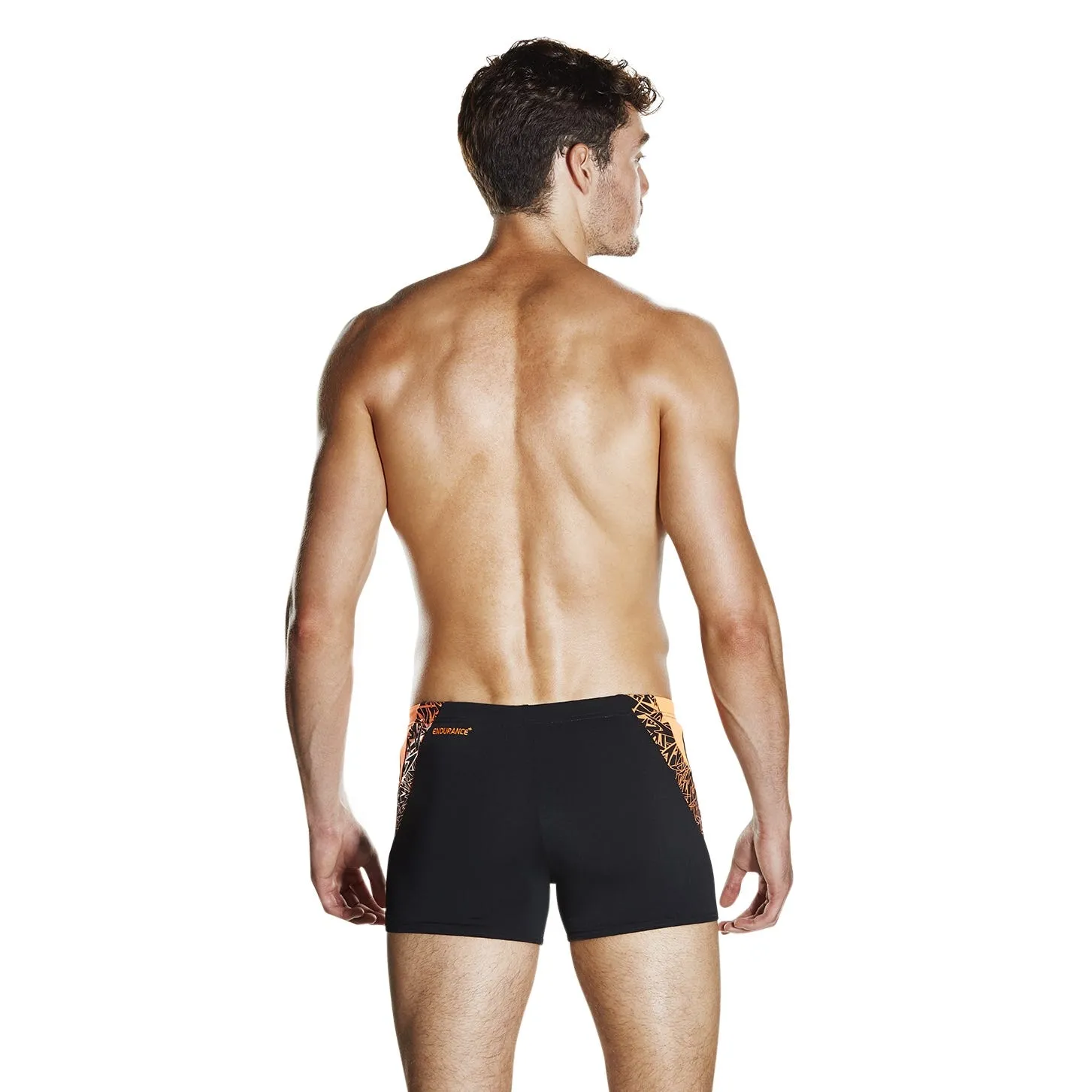 Traje de Baño Hombre Speedo Boom Splice Aquashort Negro/Naranjo 