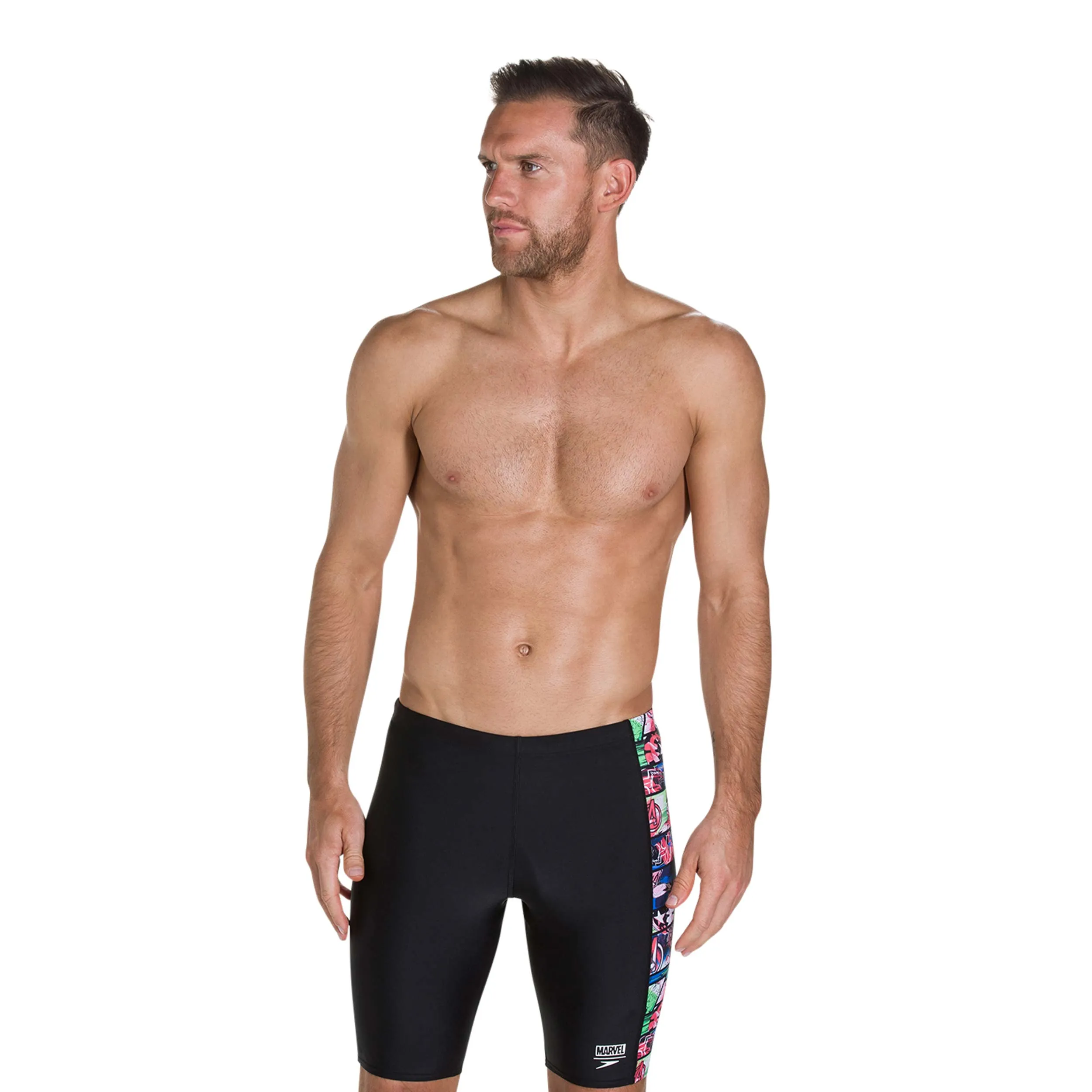 Traje de Baño Hombre Speedo Jammer Marvel Allover Negro