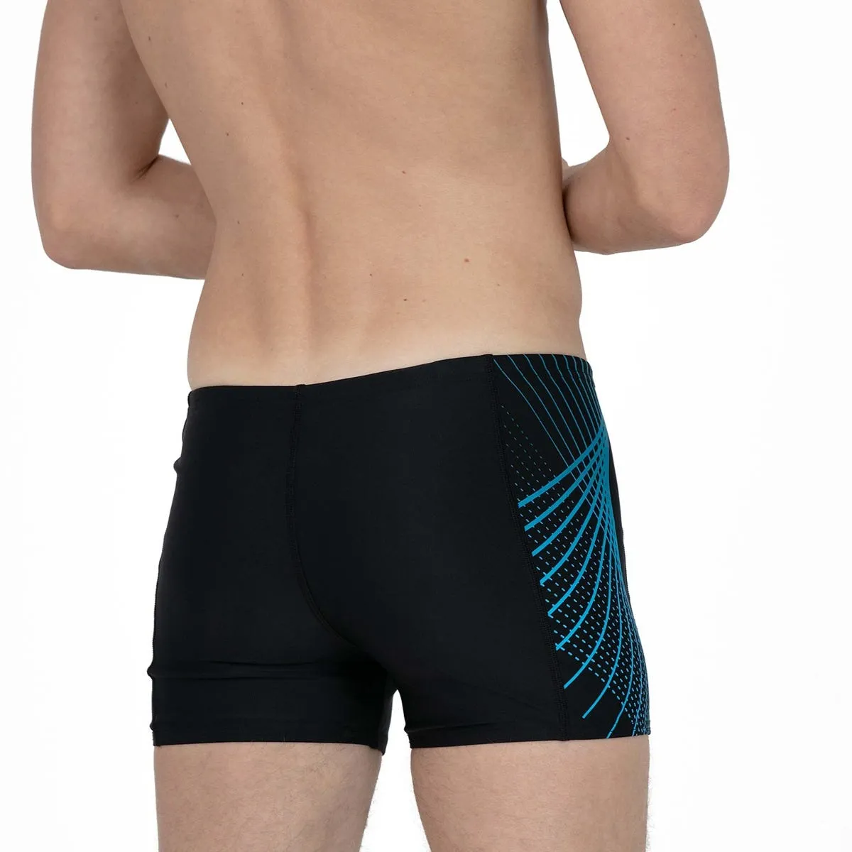 Traje de Baño Hombre Speedo Panel Hexagonal Aquashort Negro