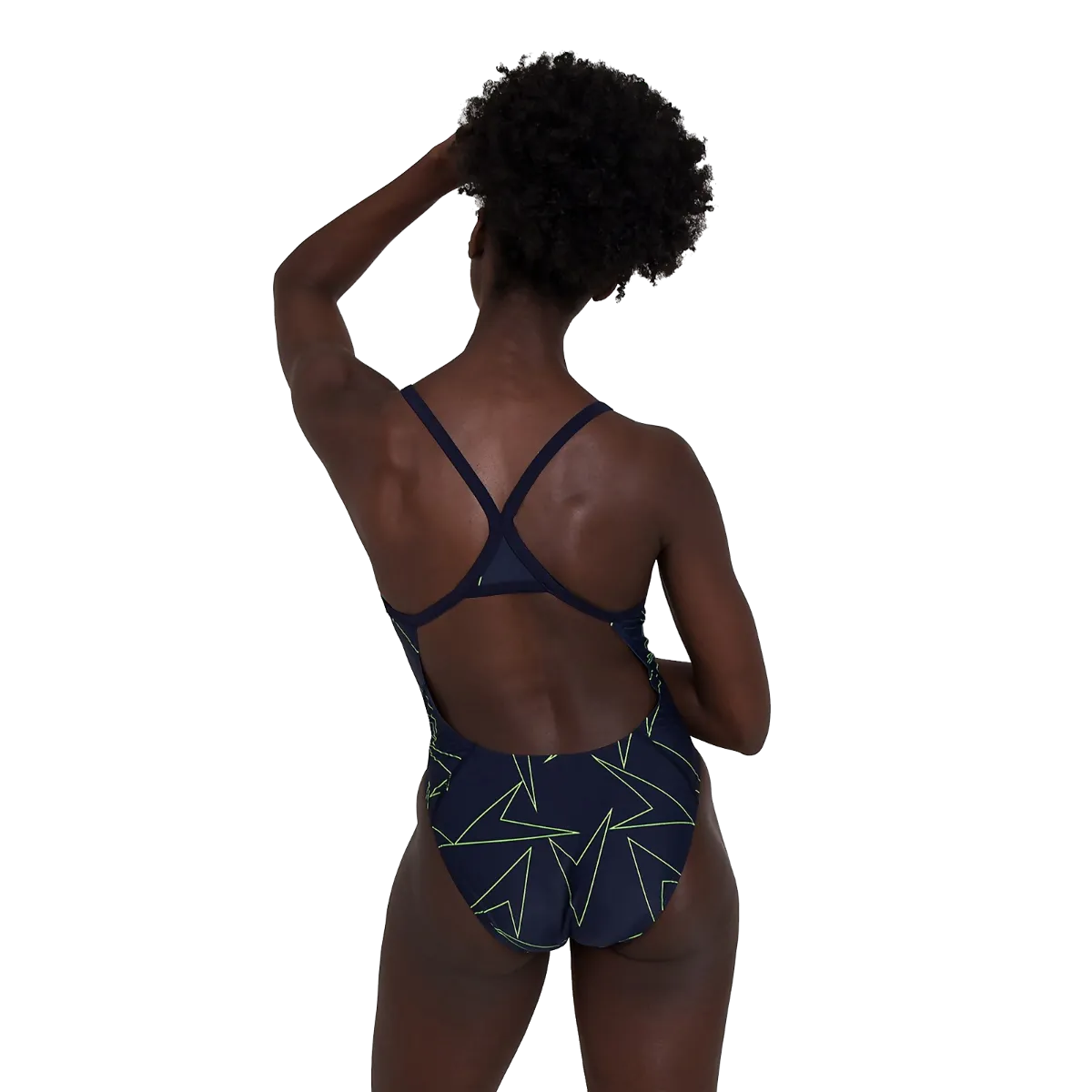 Traje de Baño Mujer Speedo Boomstar Allover Turnback Azul Marino