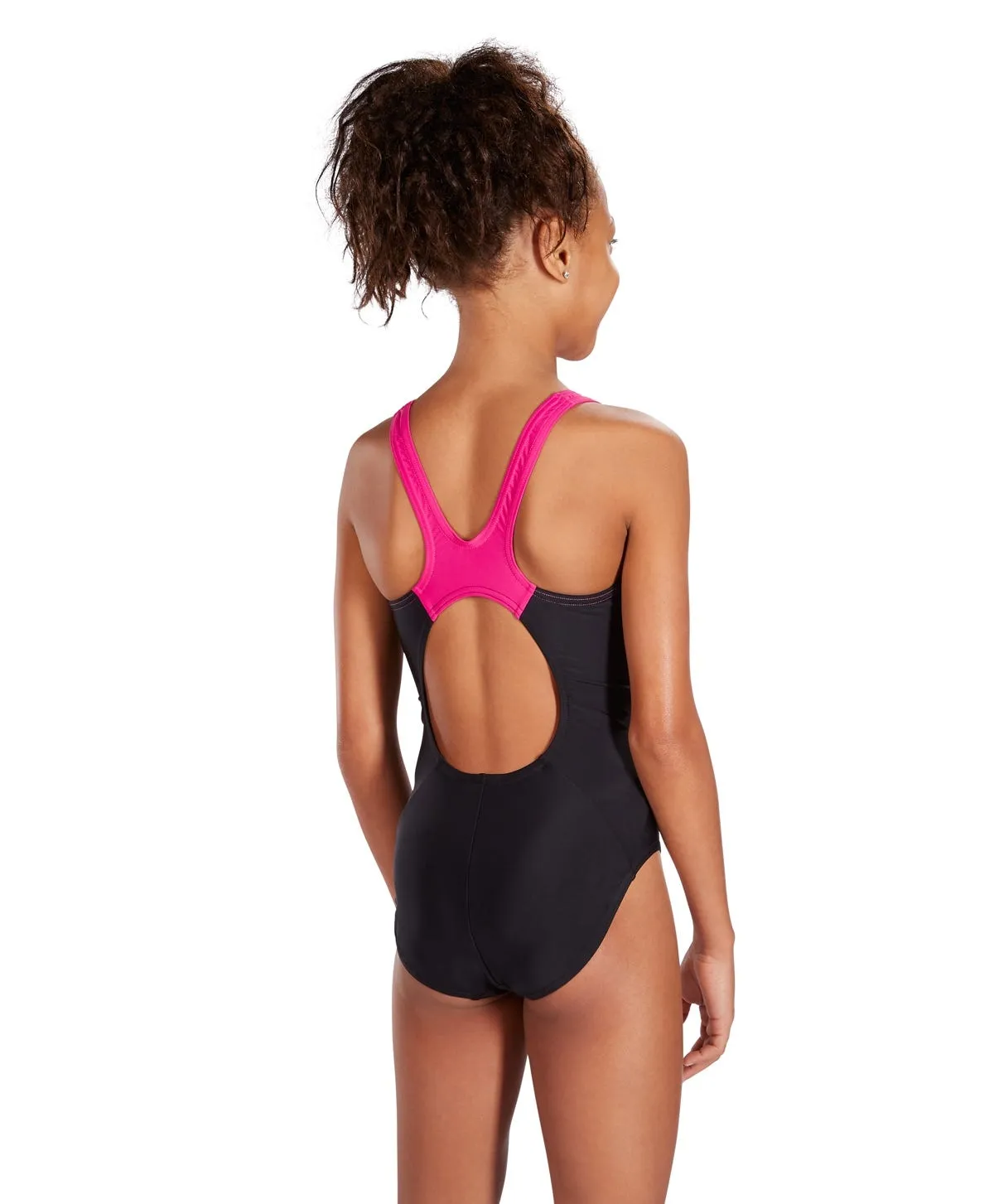 Traje de Baño Niña Speedo Boom Splice Muscleback Negro/Fucsia 