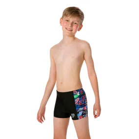 Traje de Baño Niño Speedo Marvel Allover Panel Aquashort Negro