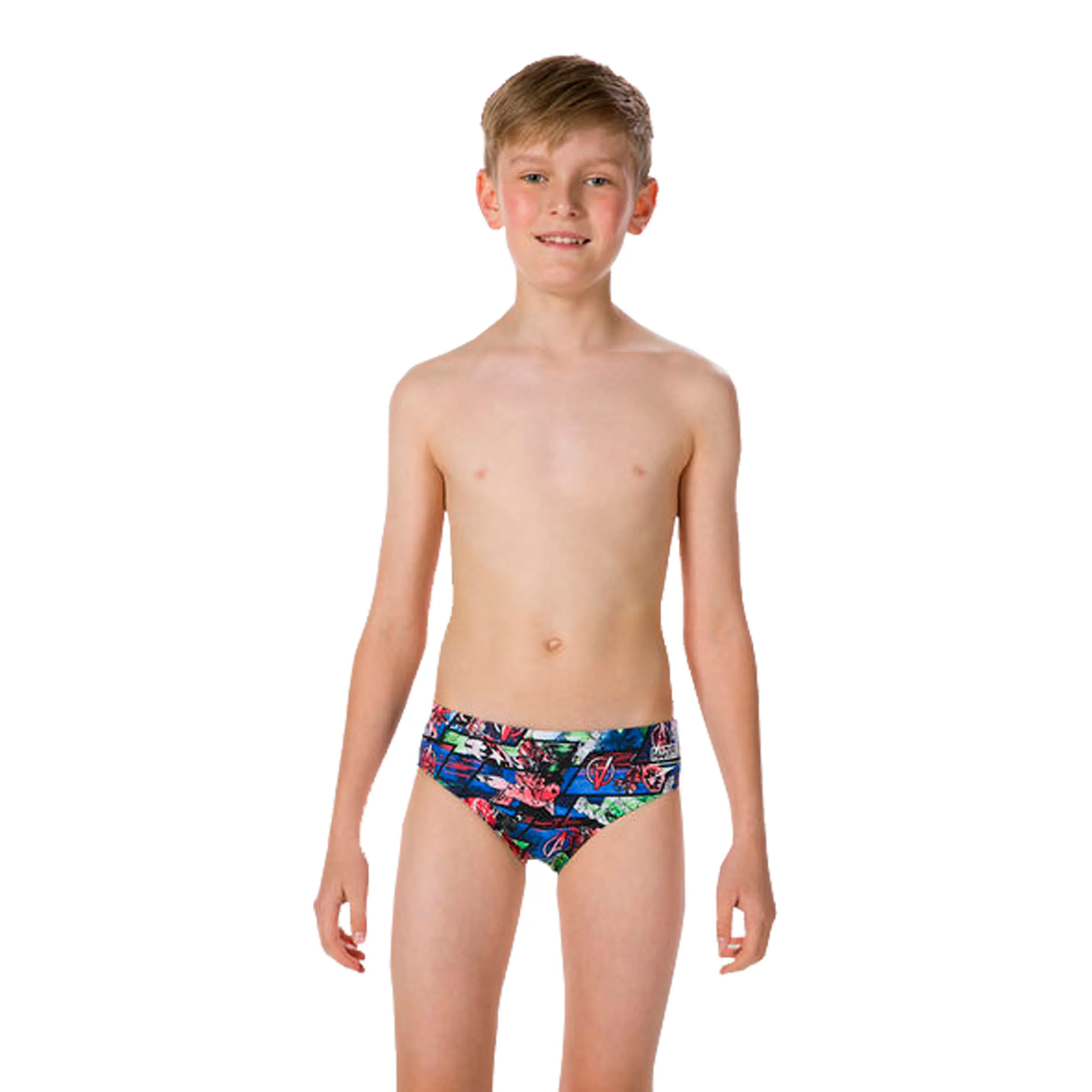 Traje de Baño Niño Speedo Marvel Avengers Allover Brief Multicolor