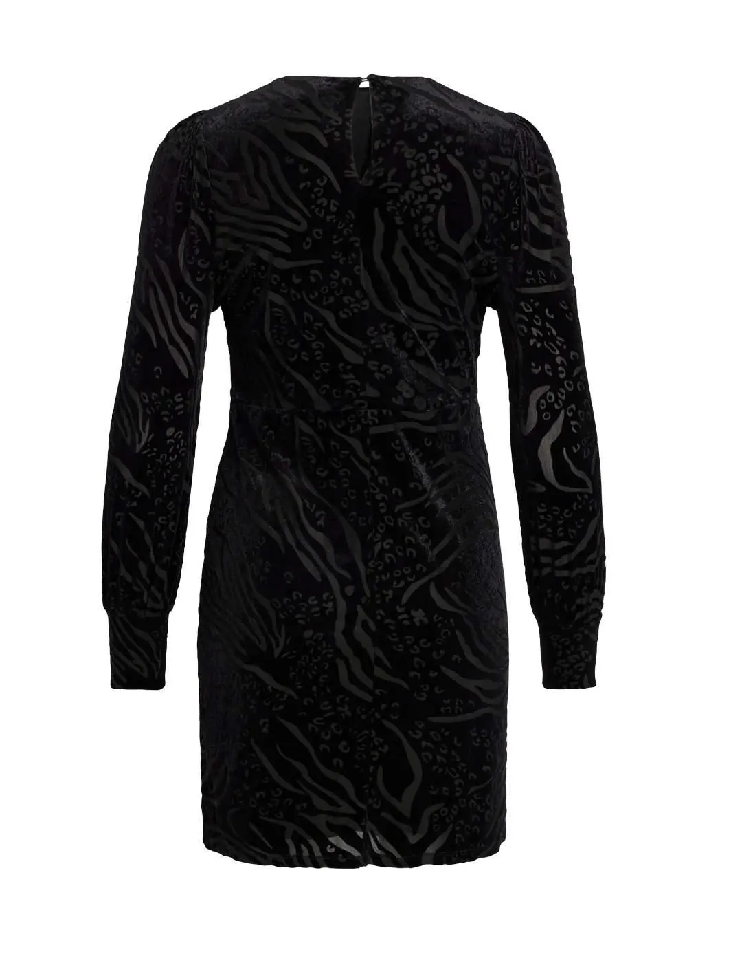 Vestido Vila Layla midi negro manga larga para mujer