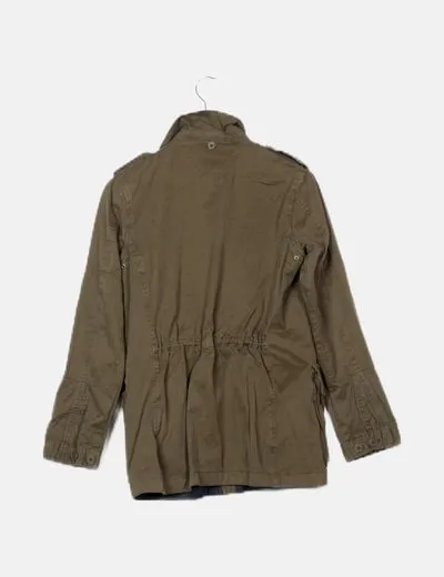 Zara Parka fina verde militar