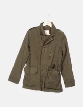 Zara Parka fina verde militar